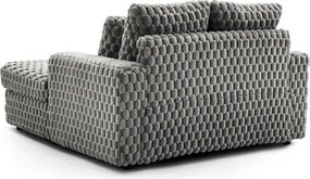 Fotel Wypoczynkowy Sofa KOBEL Szary Pluszowy Nowoczesny