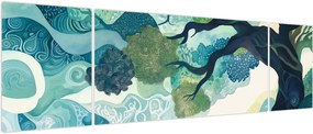 Obraz – Zielona korona drzewa życia (170x50 cm)