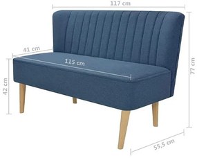 Romantyczna sofa Shelly - niebieska