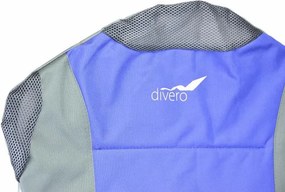 Zestaw 2 składanych krzeseł Divero Deluxe niebiesko-szare