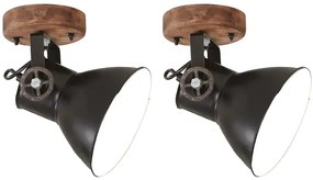 Czarne industrialne lampy ścienno sufitowe S6-S27