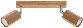 Drewniany plafon z dwoma reflektorami - S473-Bumi