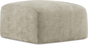 Pufa - z tkaniny szenilowej - beżowy - LEILA