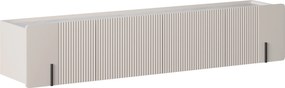 Szafka RTV Malmi 200 cm wisząca - kaszmir / crema bianca / czarny