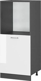 Szafka kuchenna biały wysoki połysk 60x57x143 r-line