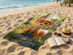 Szybkoschnący ręcznik plażowy VULPINA kolorowy 70 x 140 cm, 100% mikrofibra