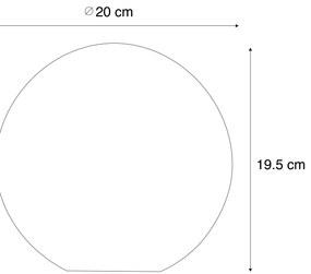 Lampka stołowa na Boże Narodzenie, złota, 20 cm, z wbudowanym oświetleniem LED - Lua