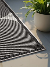 Dywan zewnętrzny dwustronny Duet kremowo-czarny 160 cm x 230 cm