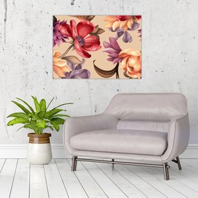Obraz - Vintage Flowers (70x50 cm)