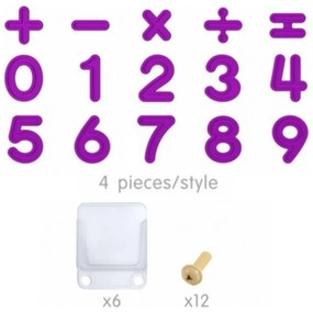 Masterkidz zestaw cyferek i znaków do nauki liczenia i matematyki do paneli ściennych stem 82 el.