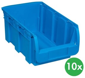 Plastikowy pojemniki COMPACT, 210 x 350 x 150 mm, 10 szt., niebieski