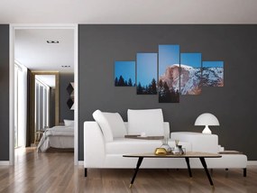 Obraz - Nocny szczyt gór (125x70 cm)