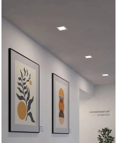 Biała lampa LED wpuszczana w sufit 12x12 cm FUEVA 5 – EGLO