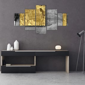 Obraz - Złote kwadraty N⁰2 (125x70 cm)