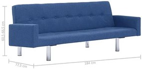 Rozkładana sofa Nesma  z podłokietnikami - niebieska