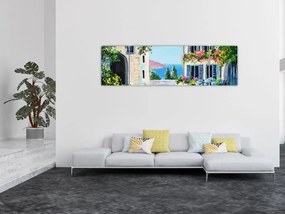 Obraz - Grecka aleja, obraz olejny (170x50 cm)