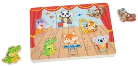 Viga puzzle dźwiękowe dopasuj muzykujące zwierzęta