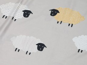 PrzytulneMieszkanie.pl PrzytulneMieszkanie.pl Pościel z mikrofibry SHEEP DREAM szare Rozmiar pościeli: 70 x 90 cm | 140 x 200 cm