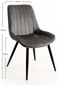 Zestaw 2 krzese Lene Velvet