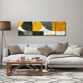 Obraz - Abstrakcja w oliwkowym kolorze (170x50 cm)