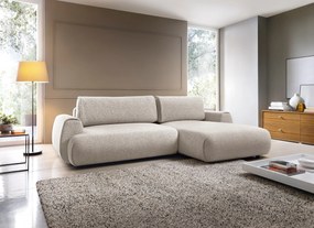 Masseno Narożnik ZEST z funkcją spania i pojemnikiem na pościel Narozniki L, Rozkładana sofa - Szary, PUENTE 09