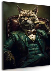 Obraz zwierzęcy gangsterski kocur