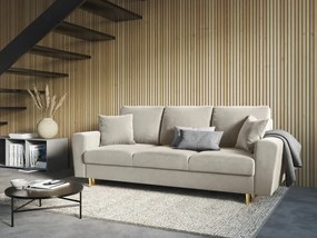 Sofa MOGHAN by Micadoni, beż welur, rozkładana