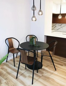 Czarny stół do kawiarni i jadalni Ibiza 110