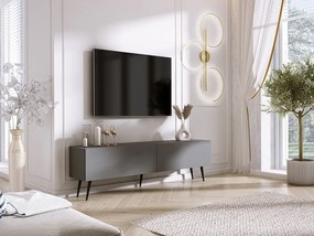 Szafka RTV: Antracyt, czarne nogi, 170 x 52 x 32 cm