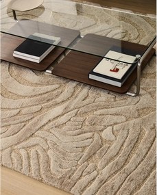 Beżowy dywan z mieszanki wełny tkany ręcznie 160x230 cm Tribet – Kave Home