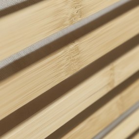 Bambusowy kosz na pranie z pokrywą i wyciąganym workiem LUND, 60 L