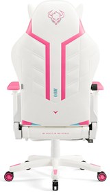 Fotel gamingowy Diablo X-Ray 2.0 Normal Size, biało-różowy