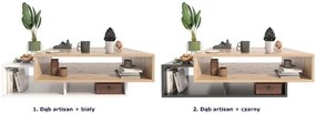 Nowoczesna Ława Do Salonu Dąb Artisan + Biały A1-W58