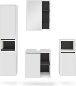 Zestaw mebli łazienkowych biały/szary 60x45.5x60 viola