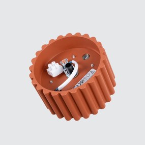 Plafon AURA 1 ochra czerwona GX53 ryflowany SOLLUX  LIGHTING