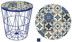Stolik pomocniczy BOHO Ø 38 cm, niebieski
