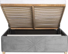 Łóżko PATI 160x200 cm Brąz Bez materaca