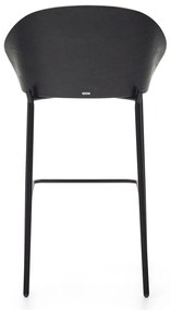 Czarno-szary hoker (wysokość siedziska 77 cm) Eamy – Kave Home