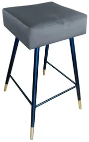 Hoker niski OLIMP BL VELVET GOLD ciemno szary ATOS