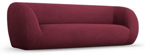 Bordowa sofa z materiału bouclé 230 cm Essen – Cosmopolitan Design