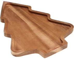 Taca do serwowania z drewna akacjowego Choinka 28,5 × 20 × 1,5 cm