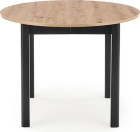 Okrągły stół z rozkładanym blatem w kolorze drewna Ringo Halmar dąb artisan
