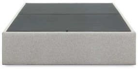 Szare tapicerowane łóżko dwuosobowe ze schowkiem 140x190 cm Matters – Kave Home