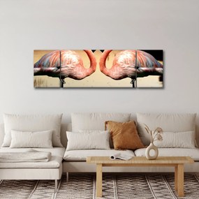 Obraz - dwa flamingi (170x50 cm)