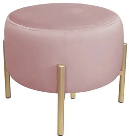 Pufa WILFRED MG VELVET różowa/złota ATOS