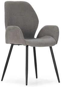 Szare tapicerowane fotele jadalniane zestaw 2 szt. Ansu – Marckeric