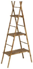Bambusowy regał w naturalnym kolorze 78x165x40 cm Manali – Ixia