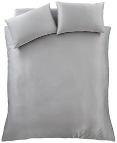 Szara satynowa pościel dwuosobowa 230x220 cm Silky Soft – Catherine Lansfield