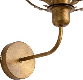 Złoty kinkiet w stylu vintage 26,5 cm - Botanica