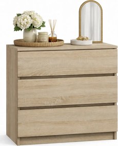 Mała Komoda Z 3 Szufladami Dąb Sonoma L2-G45